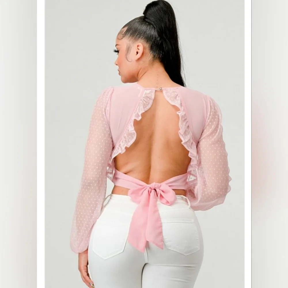 V-neck long sleeves women top
